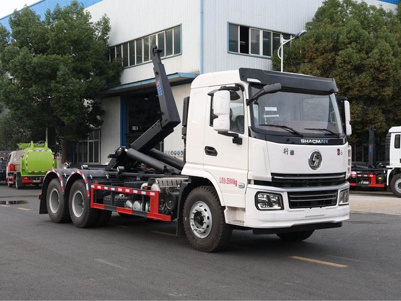 陕汽轩德翼6后双桥勾臂垃圾车