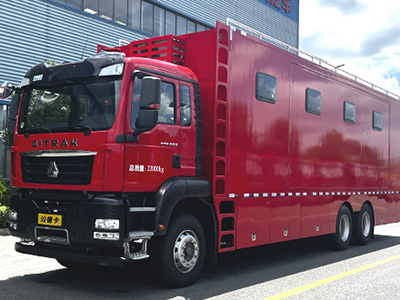 CL5220TSY6AYS汕德卡28人后双桥宿营车